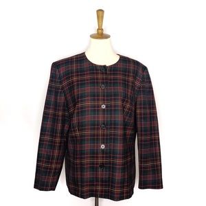 Vintage Pendleton Plus 100% Wool Plaid Blazer